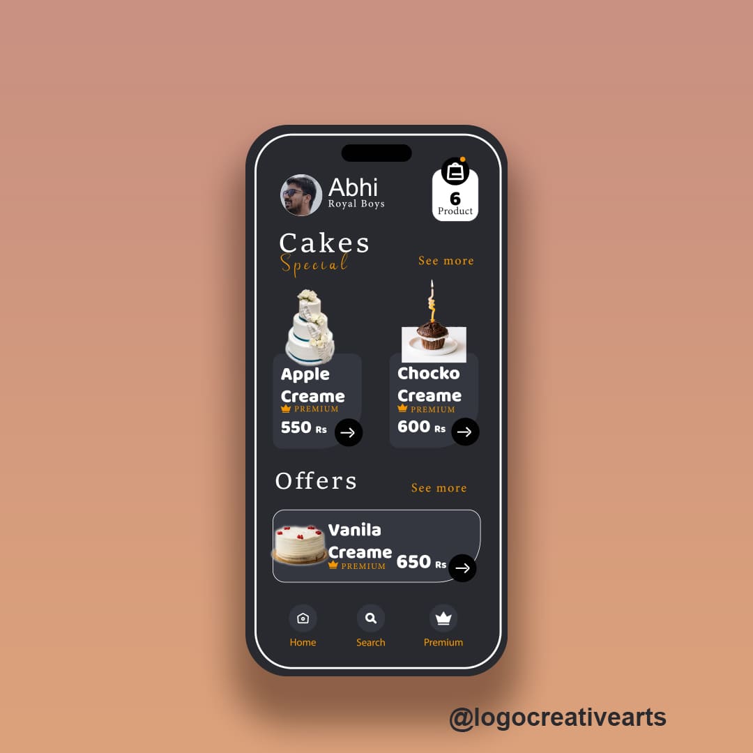 Cake App Design Front Android App